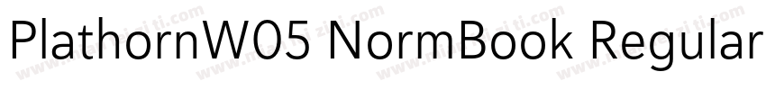 PlathornW05 NormBook Regular字体转换